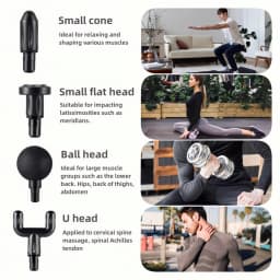 Mini Massage Gun Deep Tissue Percussion Neck Back Body Massager LED Touch Screen Portable Fascia Gun Muscle Relaxation