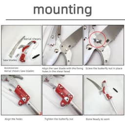 Extendable Tree Pruner Saw 2 in 1 Outdoor High Branch Scissors Pruning Shears Garden Tools Tree Trimmer Pruning