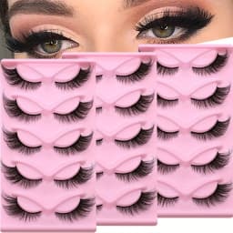 15Pairs 3-Pack Cat Eye Lashes Long Lashes Cat Eye Look Wispy Lashes Eye End Elongated Strip Thick False Eyelashes