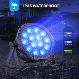 U'King 4PCS Waterproof LED Par Light 14x10W LED RGBW DJ Party Light IP65 DMX512 Effect Stage Lighting for Disco Bar Nightclub