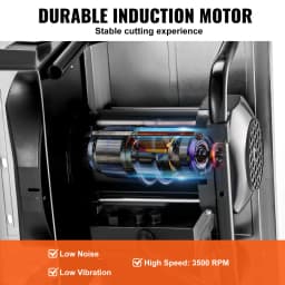 SucceBuy Wet Tile Saw 7-inch 65Mn Steel Blade 3500 RPM Induction Motor Tile Cutter Wet Saw Water Reservoir 0-45 Degrees Angle