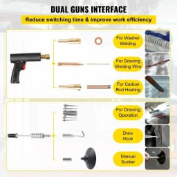 Spot Welder|Sihao Spot Welder 2KW 0.6-1.2mm Welding Spot Dent Puller Spot Welder Guns Bonnet Roof Panel 3500A Dent Repair Machine Stud Dent