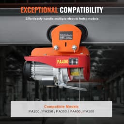 SucceBuy Electric Hoist Manual Trolley 2200 lbs/1T Capacity for PA200 PA250 PA300 PA400 PA500 Push Beam Trolley with Dual Wheels