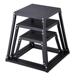 SucceBuy 12/18/24Inch Plyometric Jump Boxes Plyo Box Platform and Jumping Agility Box Anti-Slip Fitness Exercise Step Up Box Set