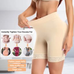 POP CLOSETS Women Hip Padded Booty Lifter Shapewear Thicker Enhancer Removable 4 Pads Control Panty for Bigger Butt