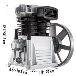 SucceBuy Air Compressor Heads Piston Twin Cylinder Single Stage 2.2KW 375L/MIN 12CFM 11Bar 159.5PSI 1300RPM for Chemical Textile