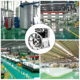 SucceBuy Air Compressor Heads Piston Twin Cylinder Single Stage 2.2KW 375L/MIN 12CFM 11Bar 159.5PSI 1300RPM for Chemical Textile