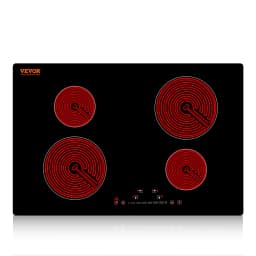 SucceBuy 2/4/5 Burners Built-in Induction Stove Top 12/24/30in Ceramic Glass Electric Cooktop For Household Commercial Cooking