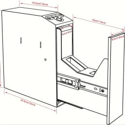 Biometric Slider Handgun Gun Safe for Nightstand, Desk, Bed Side,Truck - Auto Sliding Door Fingerprint Hand Gun Safe for Pistol
