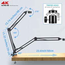 YIZHAN Digital Microscope 4K FULL HD HDMI VGA 1080P Industrial Camera C-Mount Via Type Measurement 150x Lens For Soldering Phone