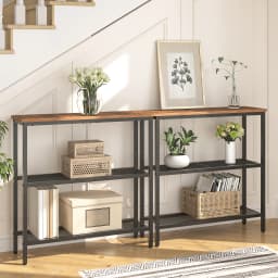 29.5" Narrow Console Table 3-Tier Entryway Table Thin Sofa Table with Shelves Side Table