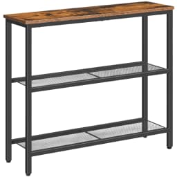29.5" Narrow Console Table 3-Tier Entryway Table Thin Sofa Table with Shelves Side Table