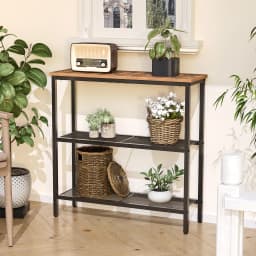 29.5" Narrow Console Table 3-Tier Entryway Table Thin Sofa Table with Shelves Side Table