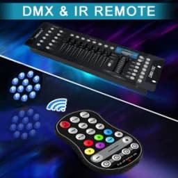 U'King 4PCS 18W 4in1 LED Par Light 12 LED RGBW DMX512 Flat Stage Light Effect Sound Activated Lamp for DJ Disco Party Bar Show
