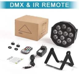 U'King 4PCS 18W 4in1 LED Par Light 12 LED RGBW DMX512 Flat Stage Light Effect Sound Activated Lamp for DJ Disco Party Bar Show