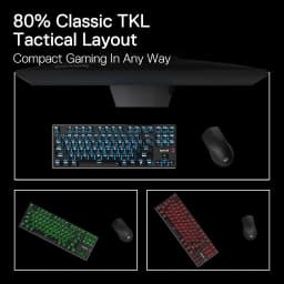 Redragon K660 (K556 TKL) RGB LED Backlit Wired 104 Keys Hot-Swap Noise Absorbing Foams Mechanical Gaming Keyboard, Red Switch