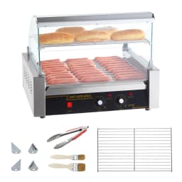 SucceBuy 5/7/11 Rods Commercial Hot Dog Roller Electric Sausage Maker Barbecue Grill Machine for Camping Party Home Appliance