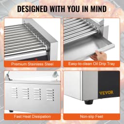 SucceBuy 5/7/11 Rods Commercial Hot Dog Roller Electric Sausage Maker Barbecue Grill Machine for Camping Party Home Appliance