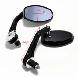 1 Pair Universal Motorcycle 7/8" Handle Bar End Rearview Side Mirrors For Ducati Honda Yamaha Rear View Mirrors Aluminum
