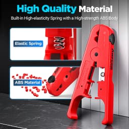 AMPCOM Wire Stripper Ethernet Cable Cutter Round Cable Cutting Tool Lan Cable Stripping Tool for CAT7 CAT6 CAT5E CAT5 Round Wire