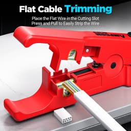 AMPCOM Wire Stripper Ethernet Cable Cutter Round Cable Cutting Tool Lan Cable Stripping Tool for CAT7 CAT6 CAT5E CAT5 Round Wire