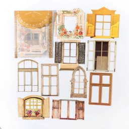 10 Sheets Vintage Hollow Door Window Sticker Diy Diary Decoration Plant Flower INS Sticker Album Scrapbooking Kawaii Stationery
