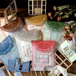 10 Sheets Vintage Hollow Door Window Sticker Diy Diary Decoration Plant Flower INS Sticker Album Scrapbooking Kawaii Stationery