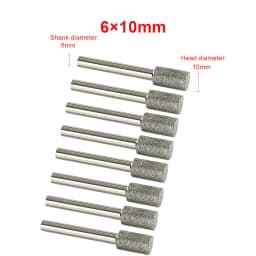 3mm-20mm Stone Grinding Burr Grinding 3/6mm Shank Grinding Head for for Dremel Rotary Stone Gemstone Carving