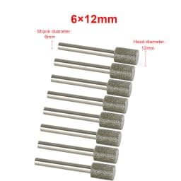 3mm-20mm Stone Grinding Burr Grinding 3/6mm Shank Grinding Head for for Dremel Rotary Stone Gemstone Carving