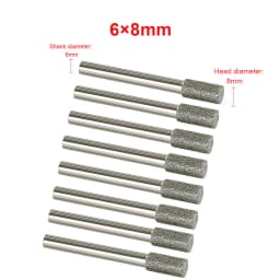3mm-20mm Stone Grinding Burr Grinding 3/6mm Shank Grinding Head for for Dremel Rotary Stone Gemstone Carving