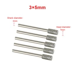 3mm-20mm Stone Grinding Burr Grinding 3/6mm Shank Grinding Head for for Dremel Rotary Stone Gemstone Carving