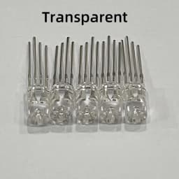50PCS WS2812D RGB Diode Lamp Beads Direct Insert F5MM Integrated IC Light Emitting Diode Round Head Transparent Mist Surface