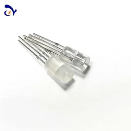 50PCS WS2812D RGB Diode Lamp Beads Direct Insert F5MM Integrated IC Light Emitting Diode Round Head Transparent Mist Surface