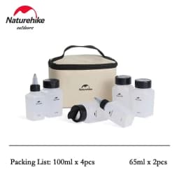 Naturehike Seasoning Jar 8pcs Spice Container Set Portable Outdoor Picnic Seasoning Bottle Camping Cookware Set Seasoning Bottle