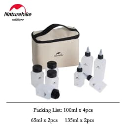 Naturehike Seasoning Jar 8pcs Spice Container Set Portable Outdoor Picnic Seasoning Bottle Camping Cookware Set Seasoning Bottle