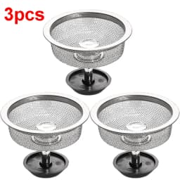 Wholesale Kitchen Sink Strainers with Handle Stopper Sink Drain Basket Stainless Steel Mesh Filter Waste Hole Trap Strainer