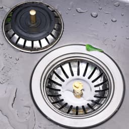 Wholesale Kitchen Sink Strainers with Handle Stopper Sink Drain Basket Stainless Steel Mesh Filter Waste Hole Trap Strainer
