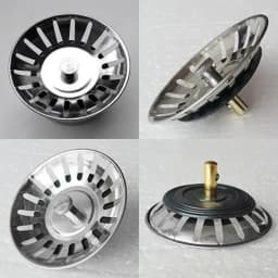 Wholesale Kitchen Sink Strainers with Handle Stopper Sink Drain Basket Stainless Steel Mesh Filter Waste Hole Trap Strainer