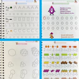 4pcs French Magic Practice Copybook Pen Preschools Kids Calligraphy Notebook Children Reusable Français Writing Book Age 3-8