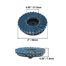 6/10/22/42 Pcs 2 Inch Quick Change Roll Lock Flap Disc 40/60/ 80/120 Grit Sanding with Pad Holder Conditioning Disc for Grinding