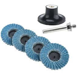 6/10/22/42 Pcs 2 Inch Quick Change Roll Lock Flap Disc 40/60/ 80/120 Grit Sanding with Pad Holder Conditioning Disc for Grinding