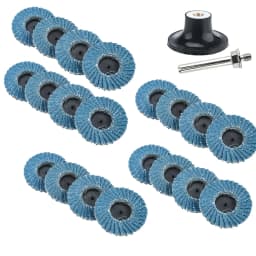 6/10/22/42 Pcs 2 Inch Quick Change Roll Lock Flap Disc 40/60/ 80/120 Grit Sanding with Pad Holder Conditioning Disc for Grinding