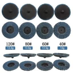 6/10/22/42 Pcs 2 Inch Quick Change Roll Lock Flap Disc 40/60/ 80/120 Grit Sanding with Pad Holder Conditioning Disc for Grinding