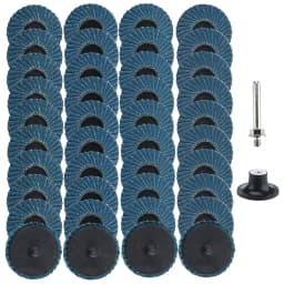 6/10/22/42 Pcs 2 Inch Quick Change Roll Lock Flap Disc 40/60/ 80/120 Grit Sanding with Pad Holder Conditioning Disc for Grinding