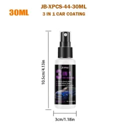 3 in 1 Car Ceramic Coating Nano Super Hydrophobic Protection Polishing Spraying Quick Coat Glass ,Wheel & Paint Care JB XPCS 44