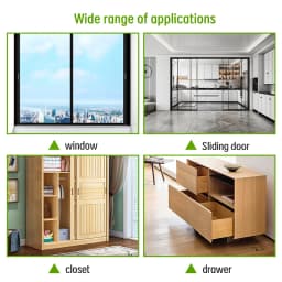 MIRTHBABY Baby Safety Window Slide Locks For Kids Child Proof Patio Sliding Glass Door Lock White