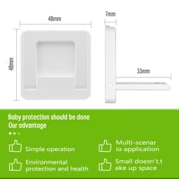MIRTHBABY Baby Safety Window Slide Locks For Kids Child Proof Patio Sliding Glass Door Lock White