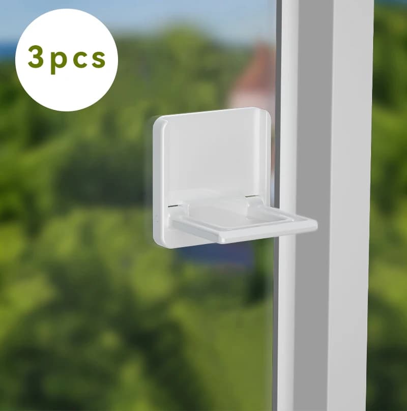 MIRTHBABY Baby Safety Window Slide Locks For Kids Child Proof Patio Sliding Glass Door Lock White