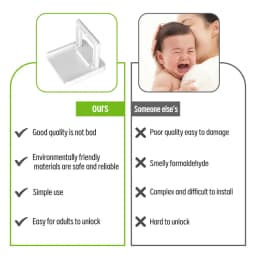 MIRTHBABY Baby Safety Window Slide Locks For Kids Child Proof Patio Sliding Glass Door Lock White