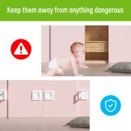 MIRTHBABY Baby Safety Window Slide Locks For Kids Child Proof Patio Sliding Glass Door Lock White